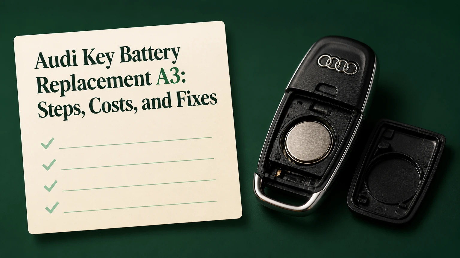 audi key battery replacement a3 steps costs and fixes