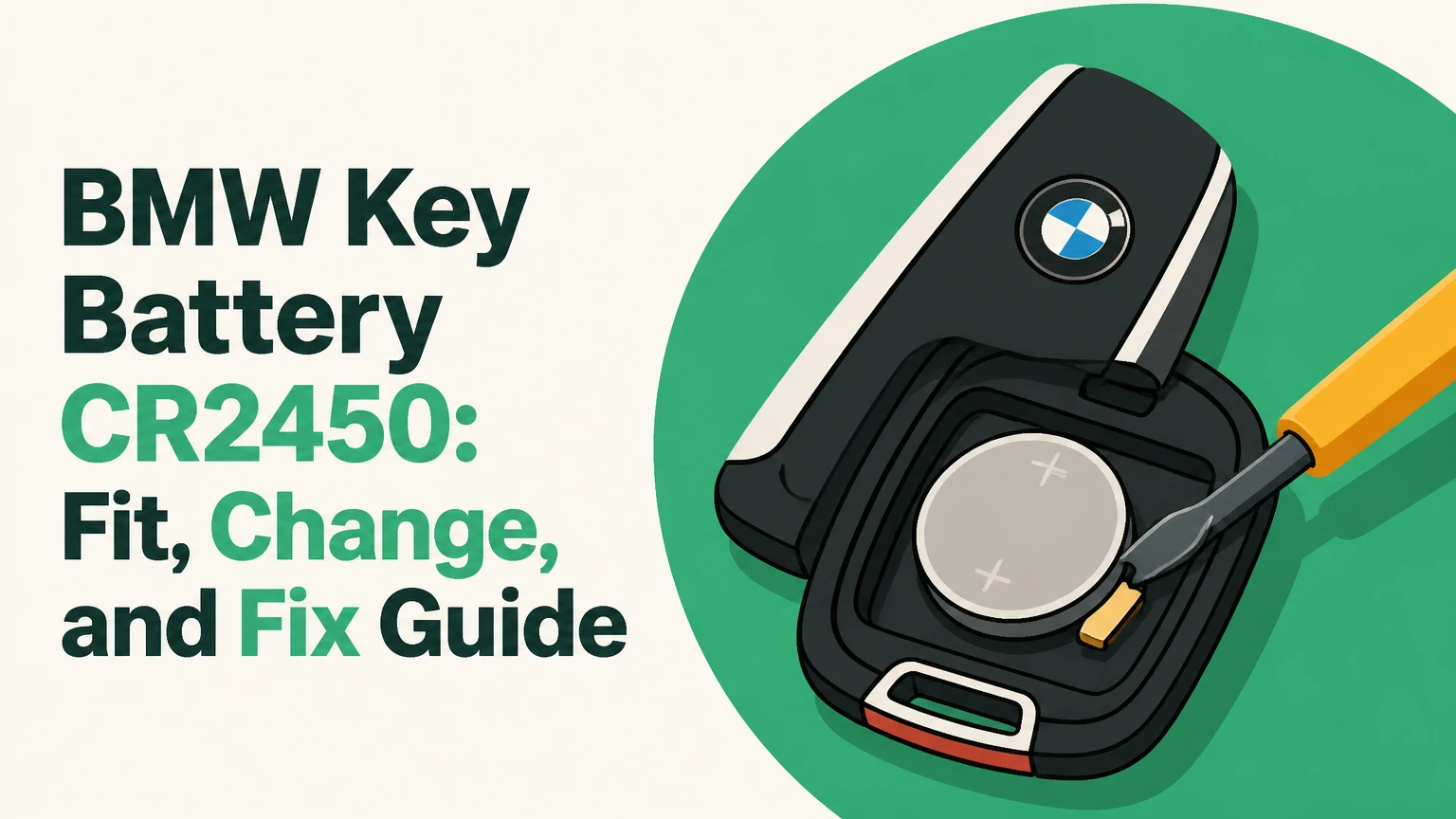bmw key battery cr2450 fit change and fix guide