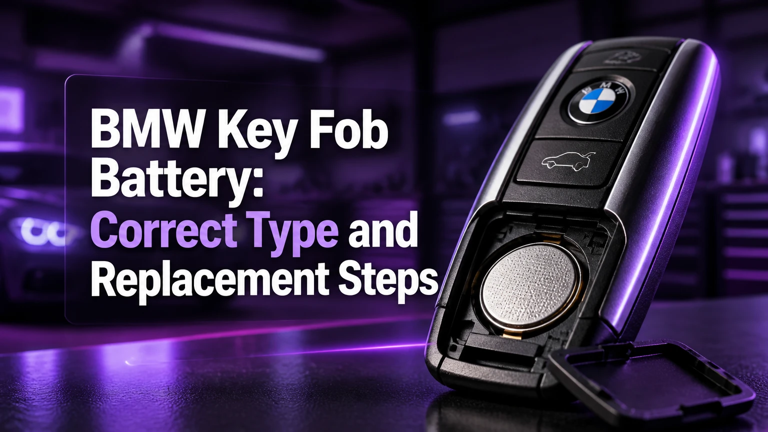 bmw key fob battery correct type and replacement steps