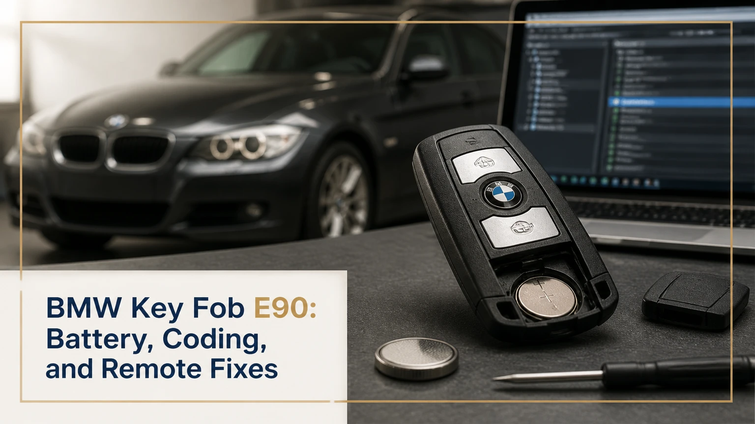 bmw key fob e90 battery coding and remote fixes