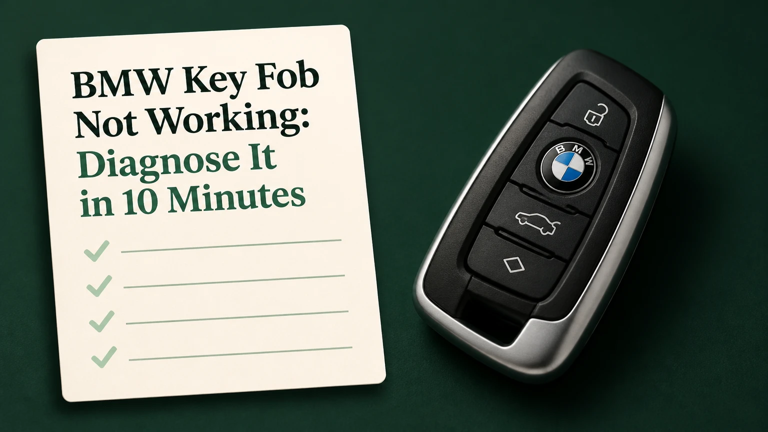 bmw key fob not working diagnose it in 10 minutes