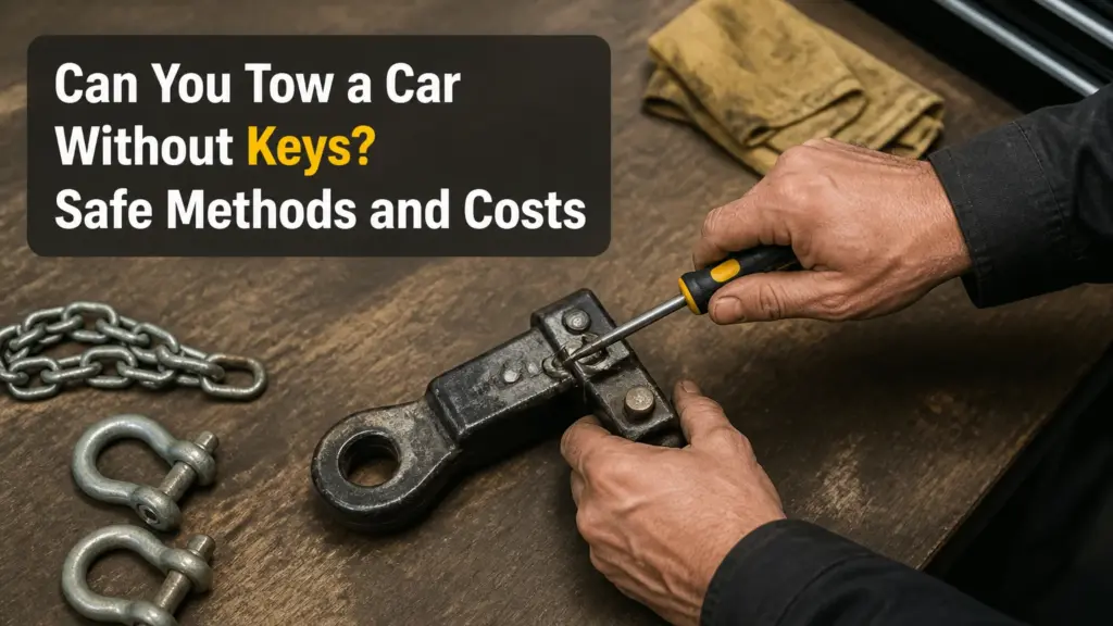 can you tow a car without keys safe methods and costs