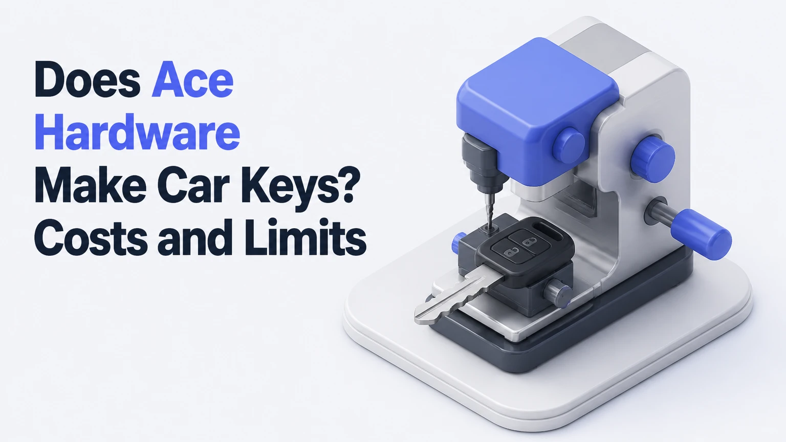 does ace hardware make car keys costs and limits