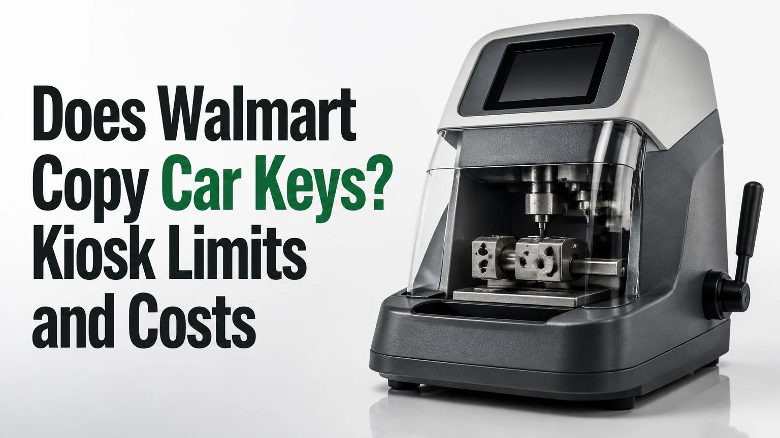 does walmart copy car keys kiosk limits and costs