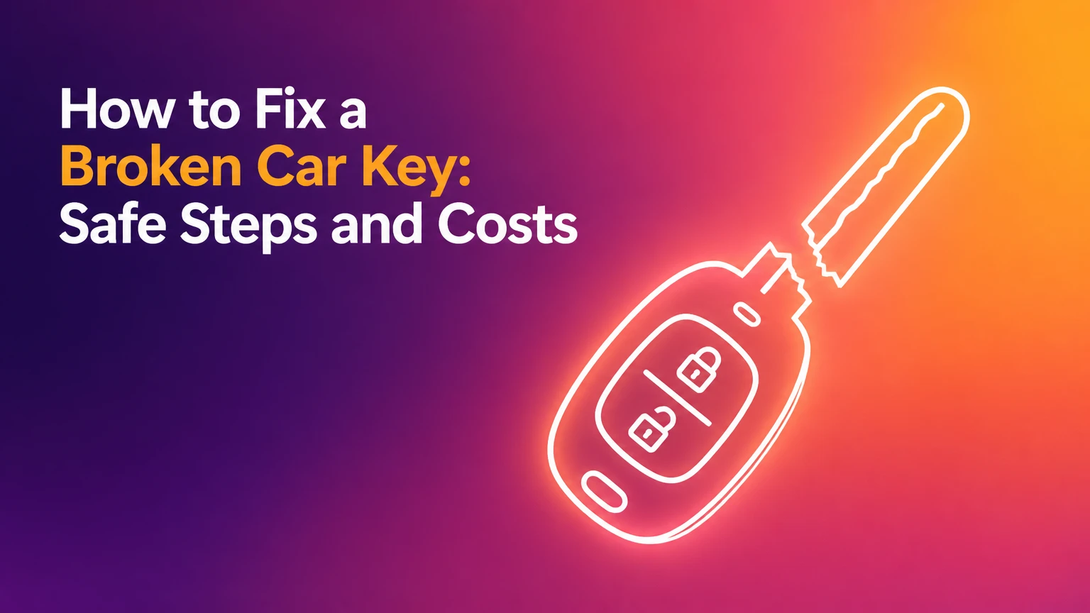 how to fix a broken car key safe steps and costs