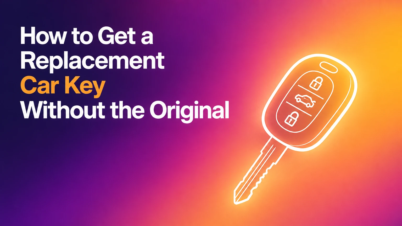 how to get a replacement car key without the original
