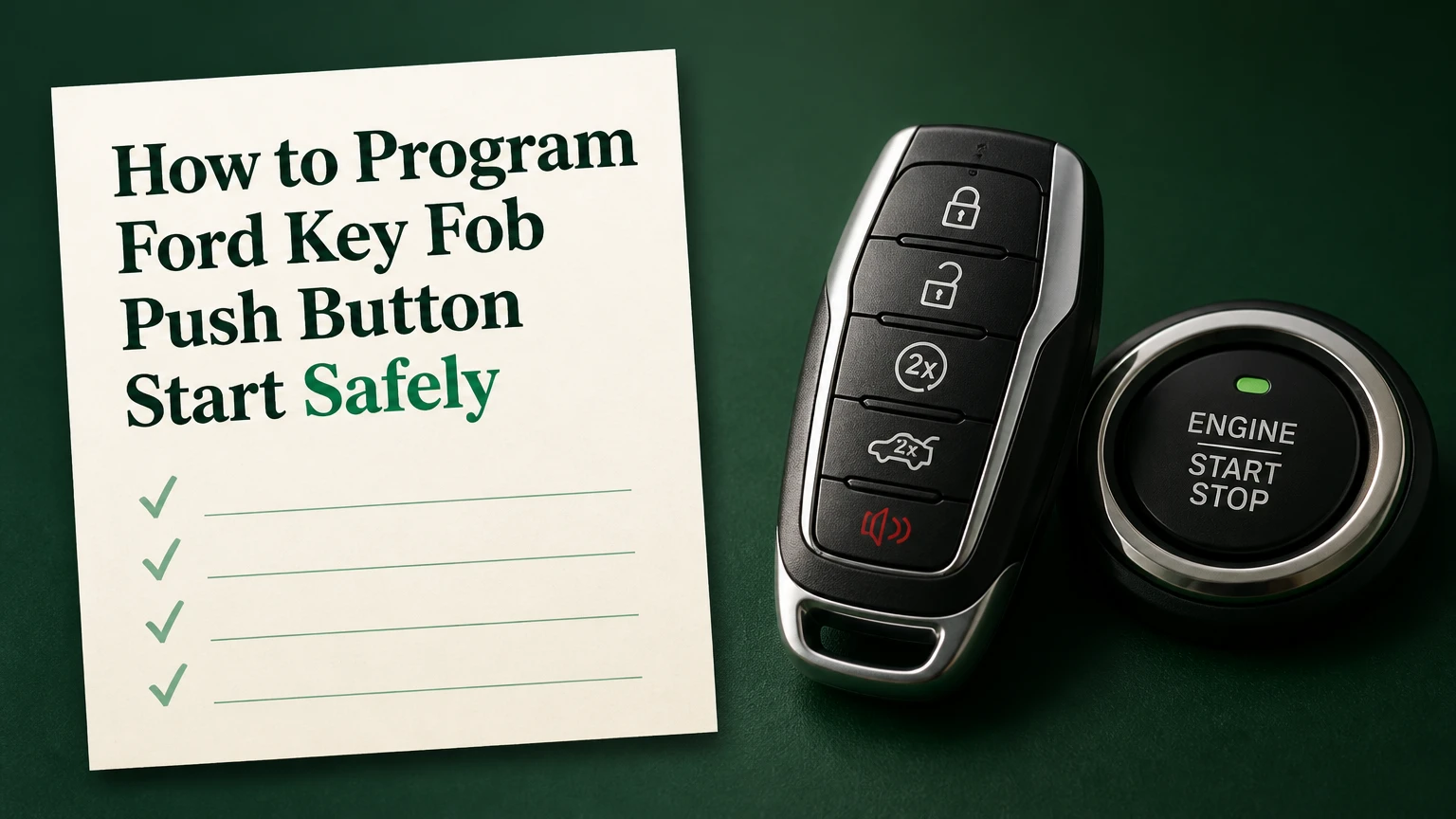how to program ford key fob push button start safely