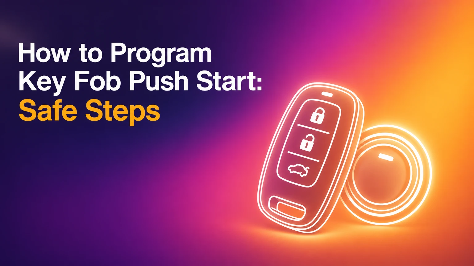 how to program key fob push start safe steps