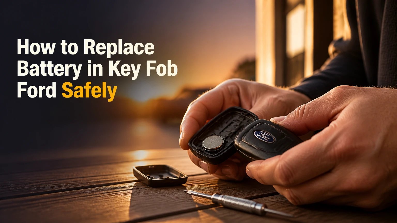 how to replace battery in key fob ford safely