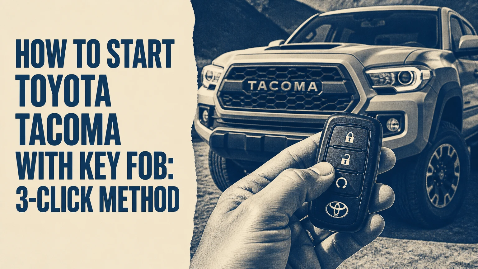 how to start toyota tacoma with key fob 3 click method