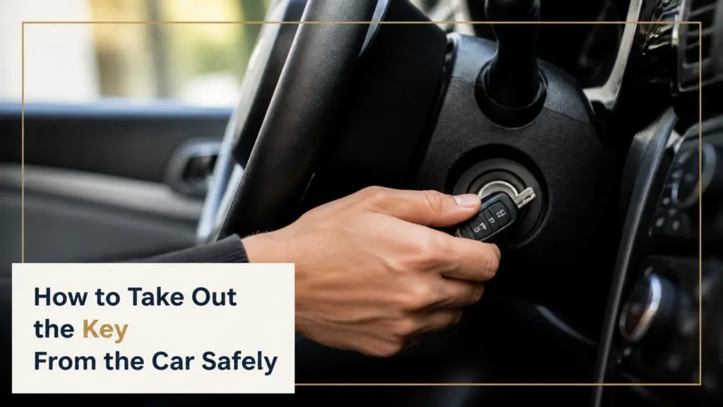 how to take out the key from the car safely