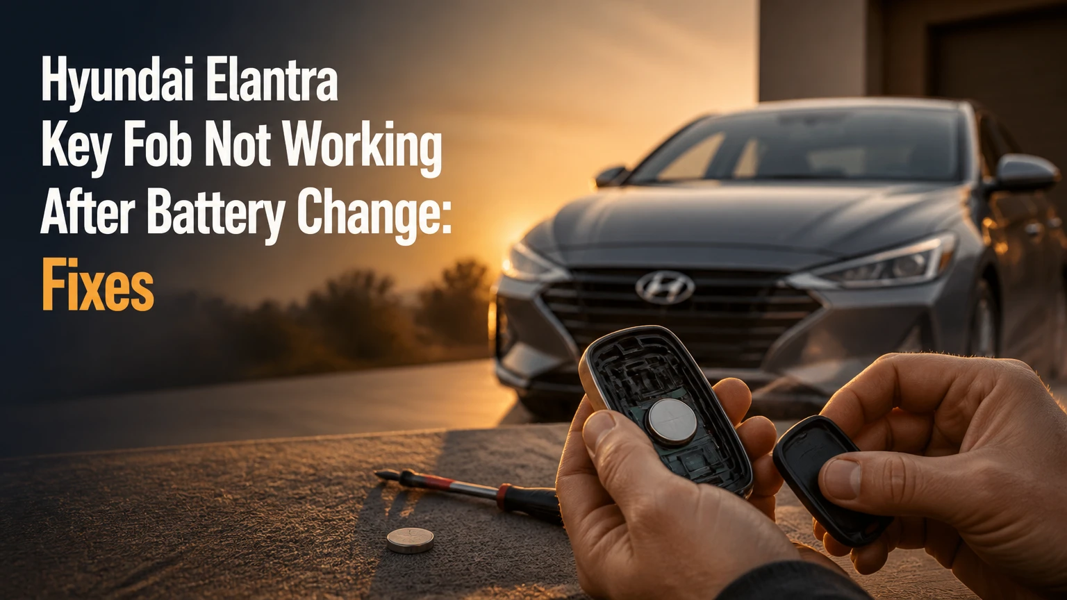hyundai elantra key fob not working after battery change fixes