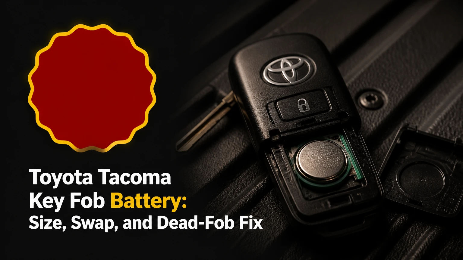 toyota tacoma key fob battery size swap and dead fob fix
