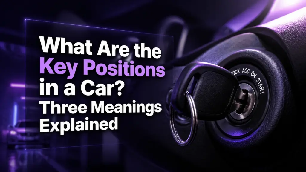 what are the key positions in a car three meanings explained