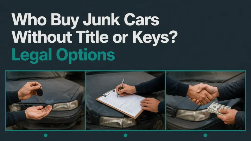 who buy junk cars without title or keys legal options