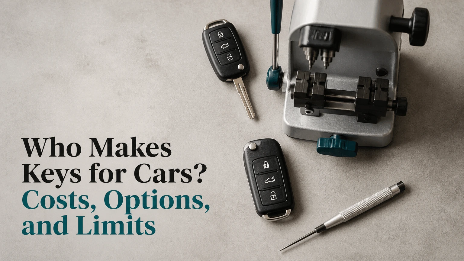 who makes keys for cars costs options and limits