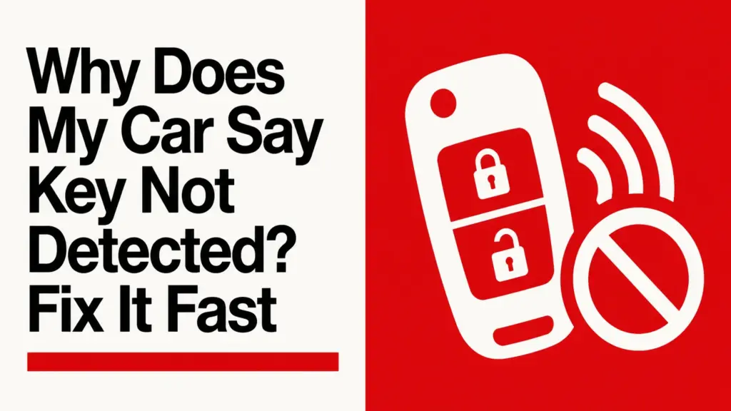 why does my car say key not detected fix it fast