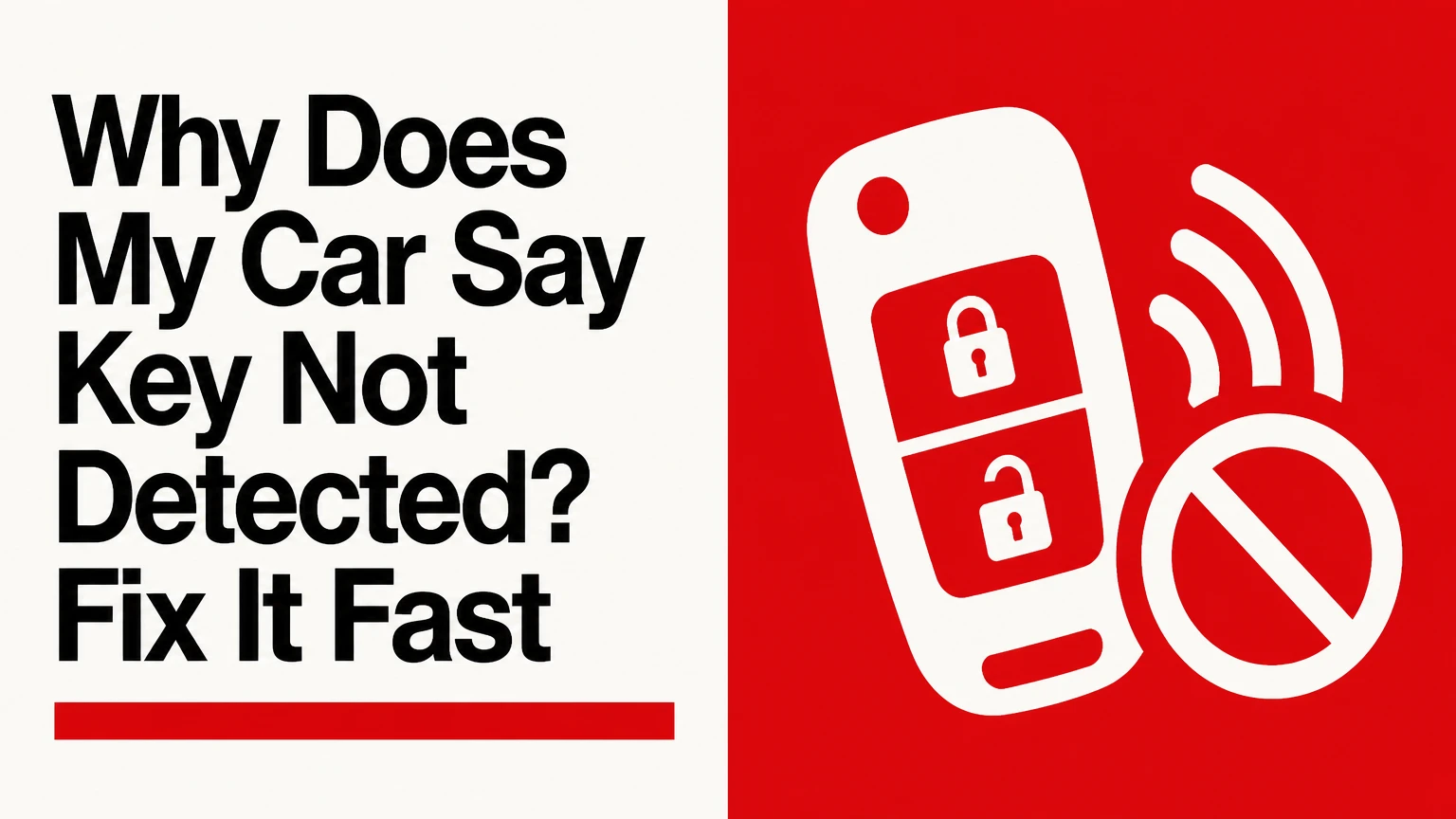 why does my car say key not detected fix it fast
