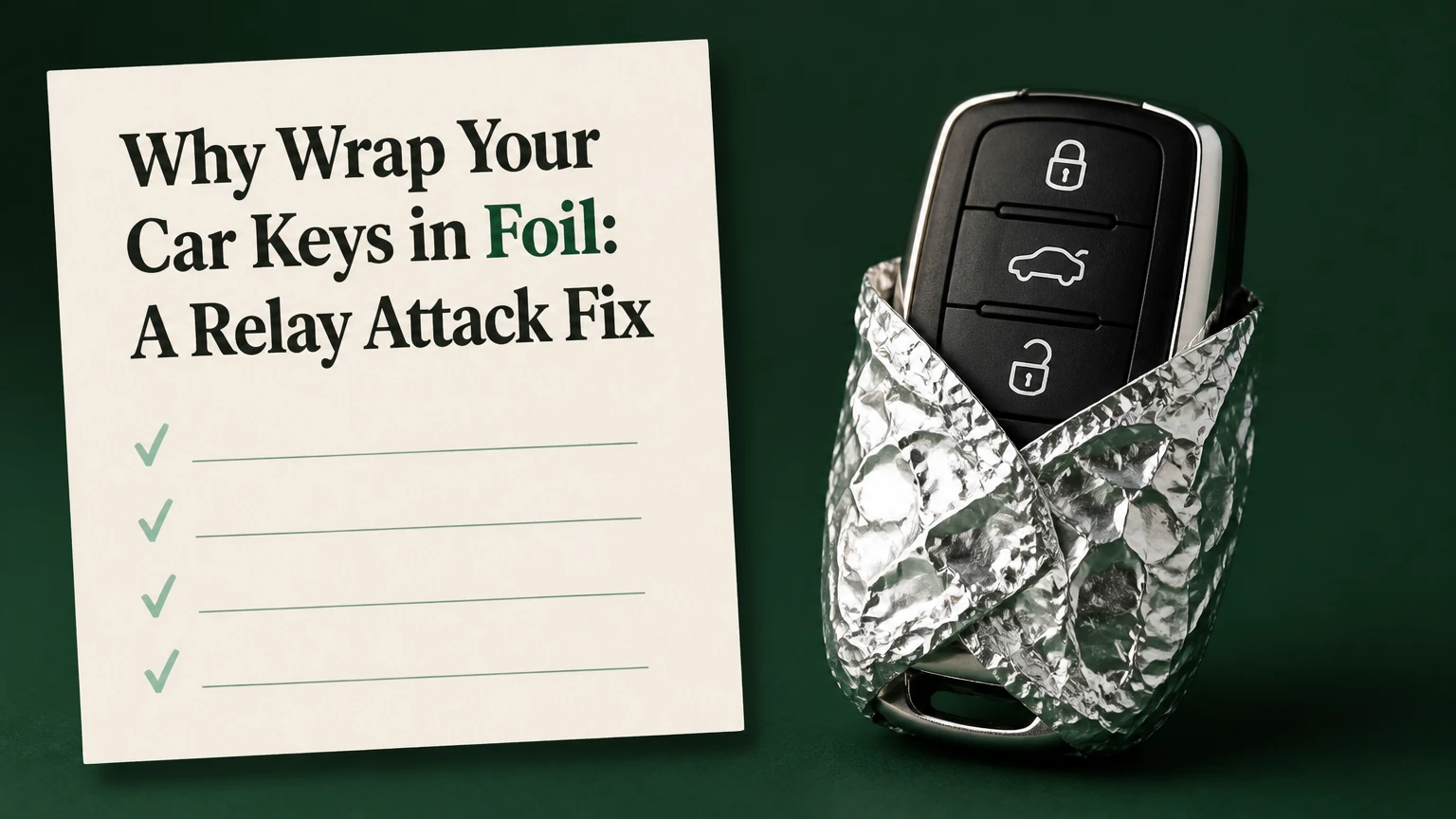 why wrap your car keys in foil a relay attack fix